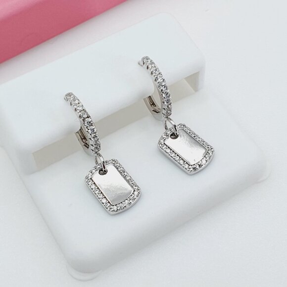 "925 Sterling Silver Cubic Zirconia Earrings, U19254687 - Picture 11 of 11